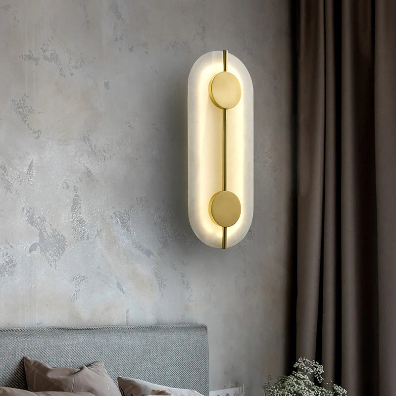 Lámpara de pared de alabastro sencilla y artística
