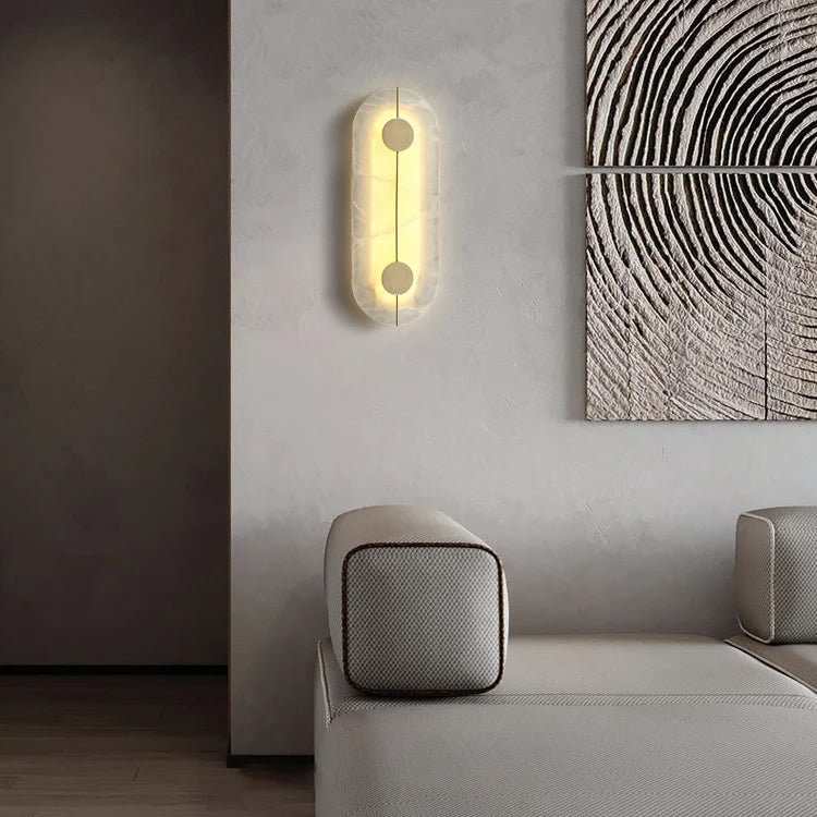 Lámpara de pared de alabastro sencilla y artística