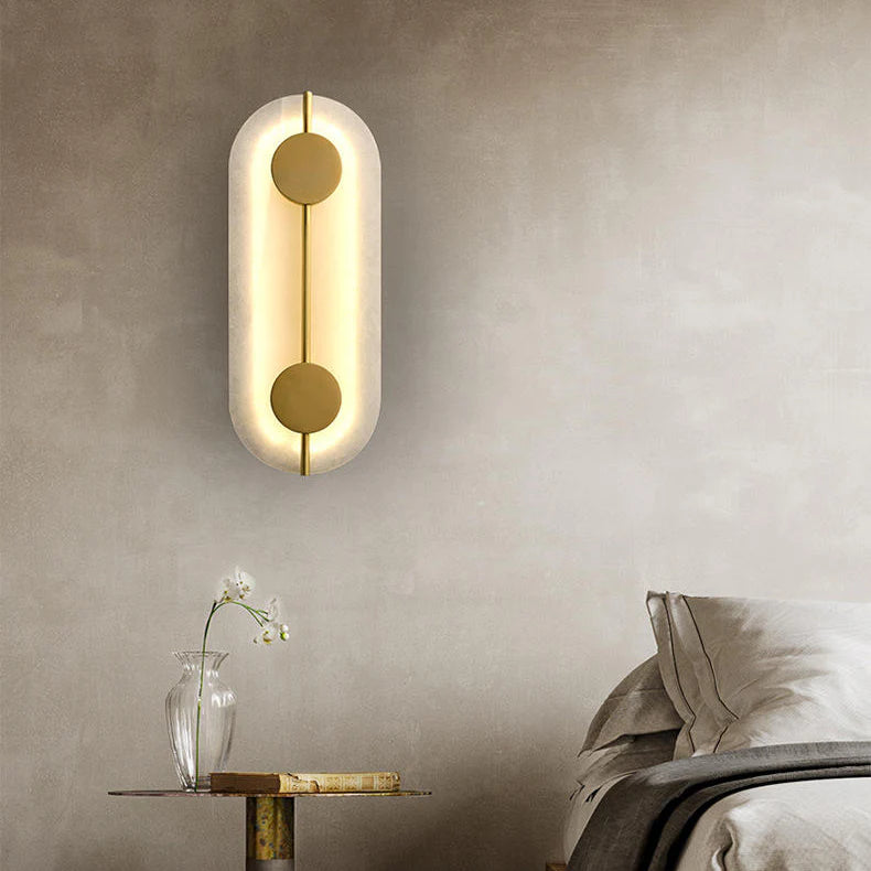 Lámpara de pared de alabastro sencilla y artística