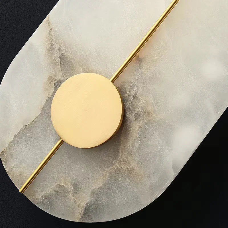 Lámpara de pared de alabastro sencilla y artística