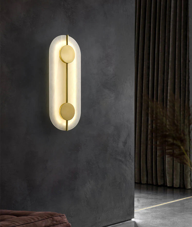 Lámpara de pared de alabastro sencilla y artística