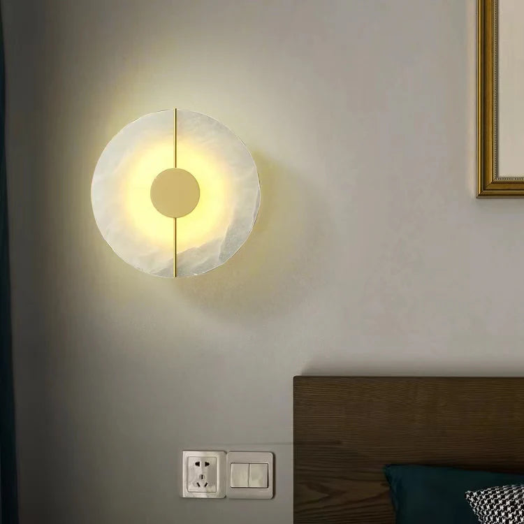 Lámpara de pared de alabastro sencilla y artística