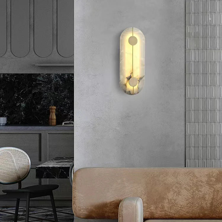 Lámpara de pared de alabastro sencilla y artística