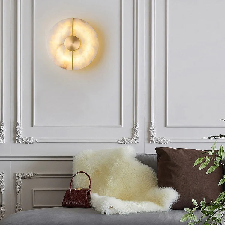 Lámpara de pared de alabastro sencilla y artística