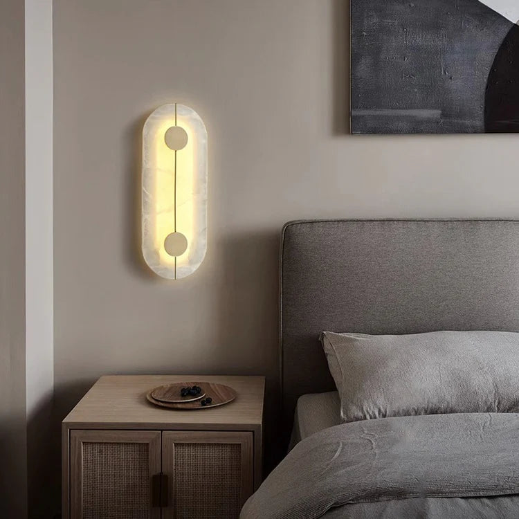 Lámpara de pared de alabastro sencilla y artística