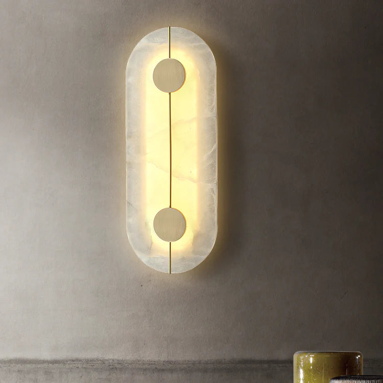 Lámpara de pared de alabastro sencilla y artística