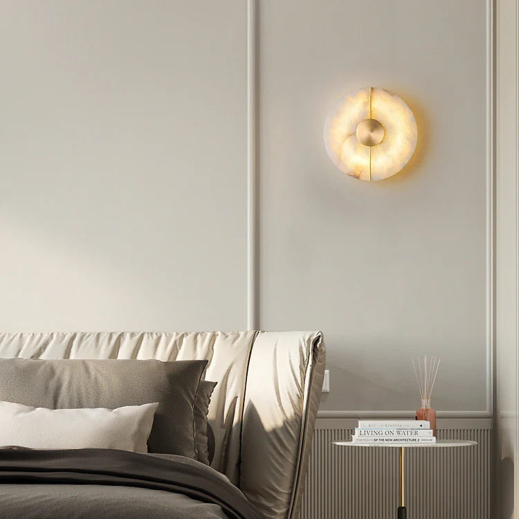 Lámpara de pared de alabastro sencilla y artística