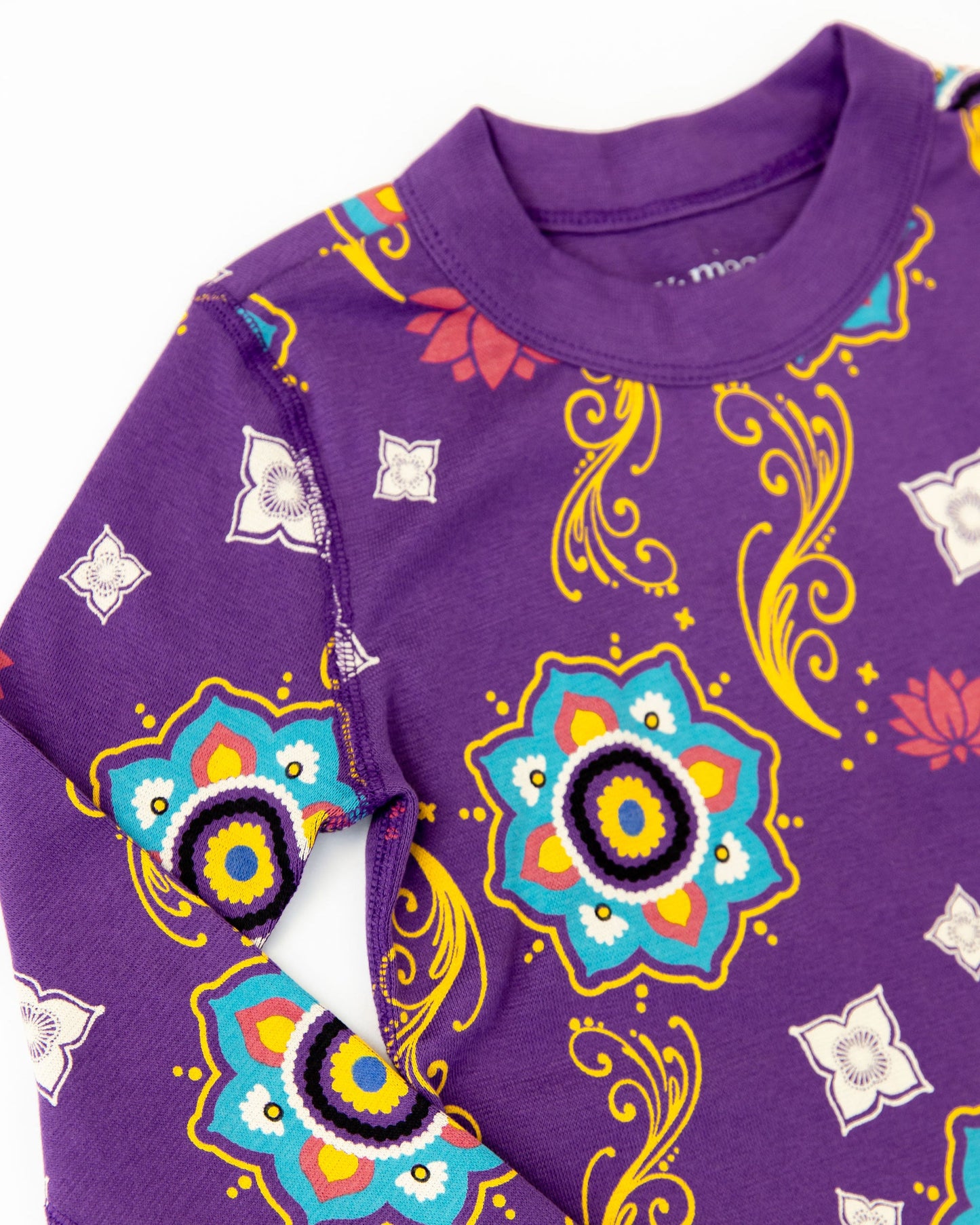 Big Kid Pajama Set – Purple Rangoli