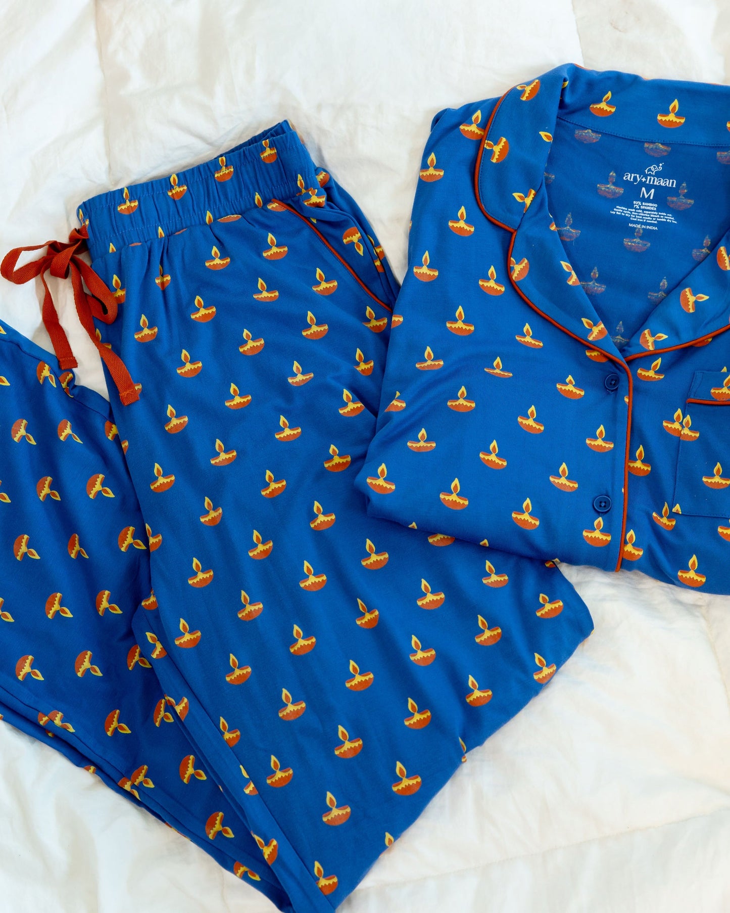 Blue Diya Adult Pajama Set