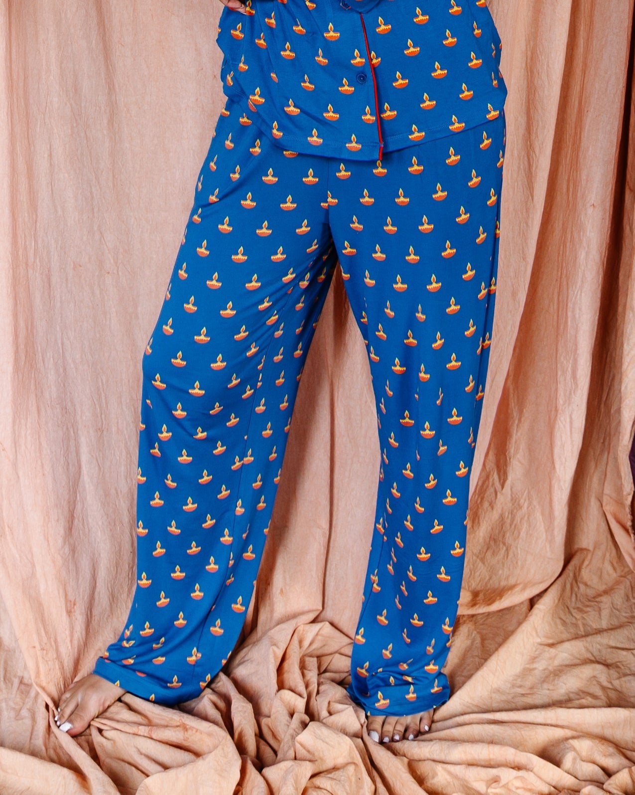Blue Diya Adult Pajama Set