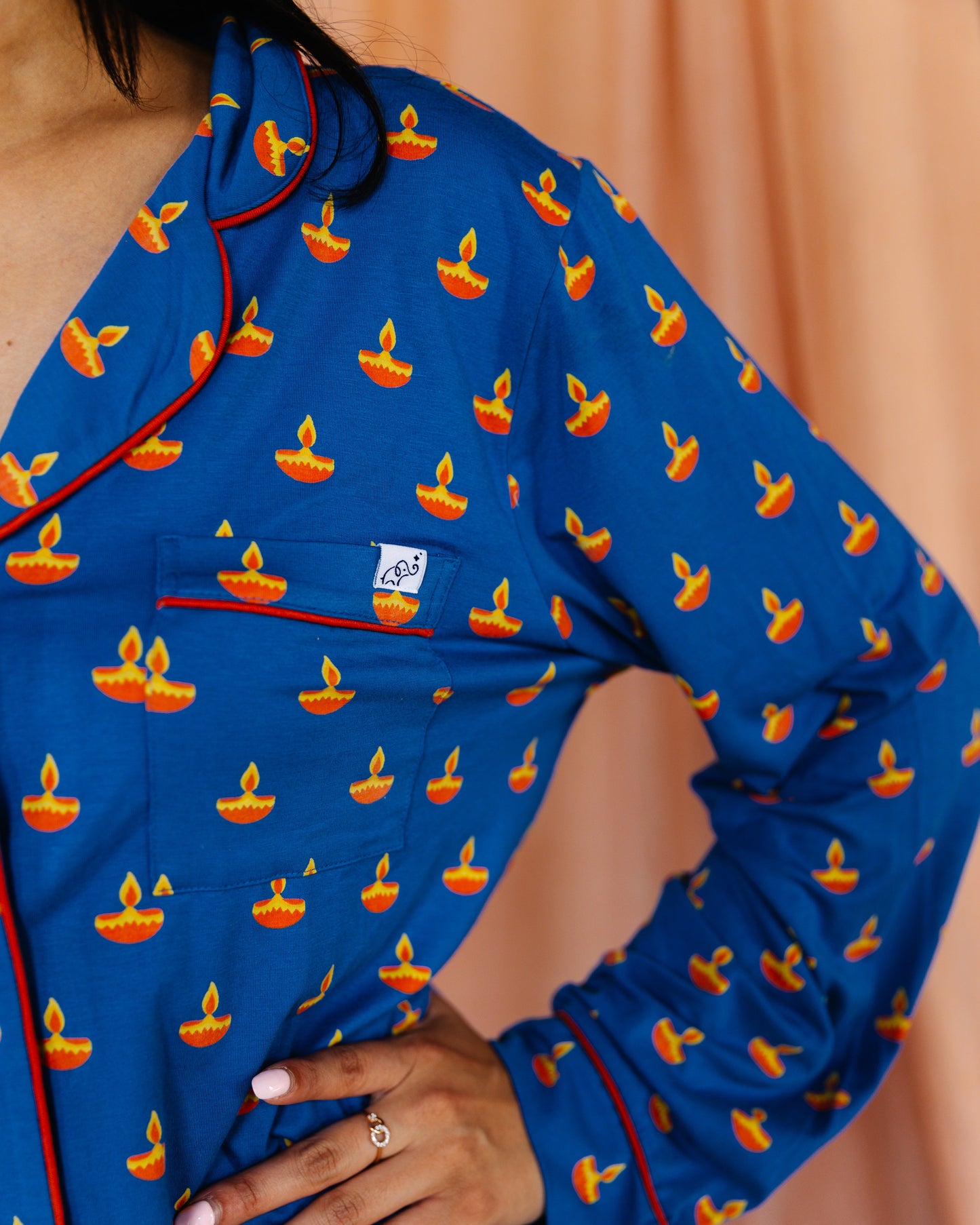 Blue Diya Adult Pajama Set