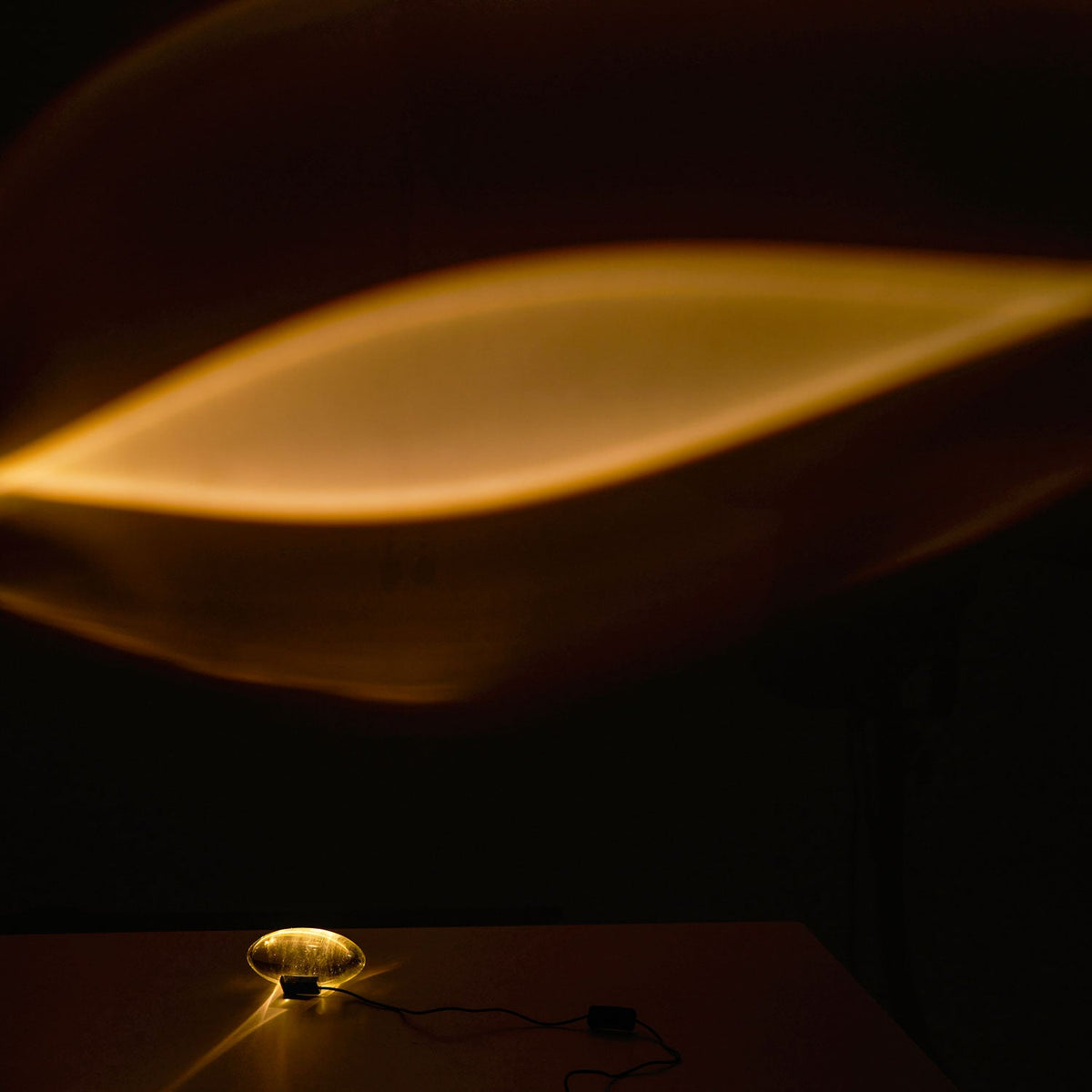 Seren | Crystal Glass Table Lamp with Chrome Base, Compact Plug-In Accent Light for Desk