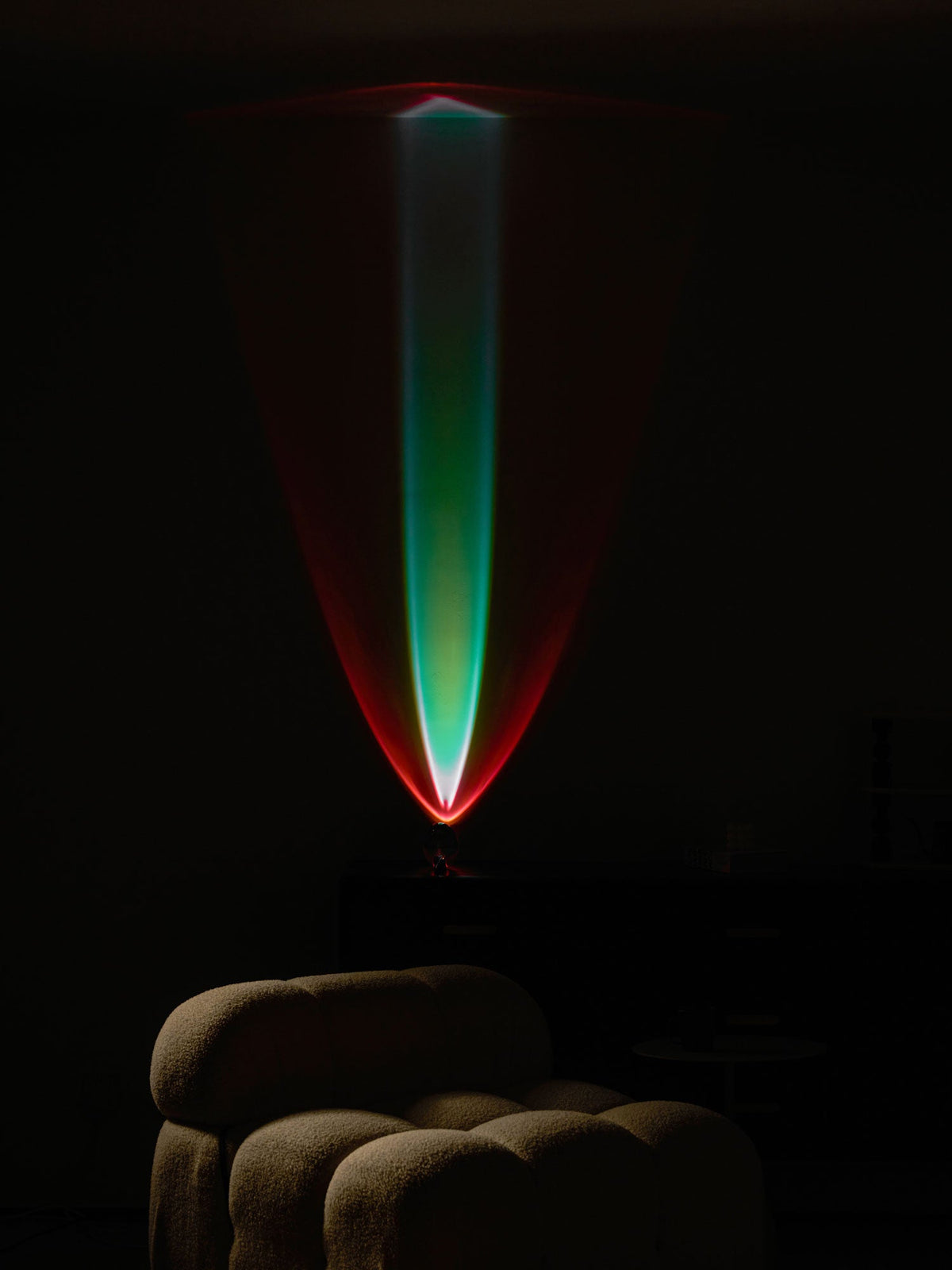 Seren | Crystal Glass Table Lamp with Chrome Base, Compact Plug-In Accent Light for Desk