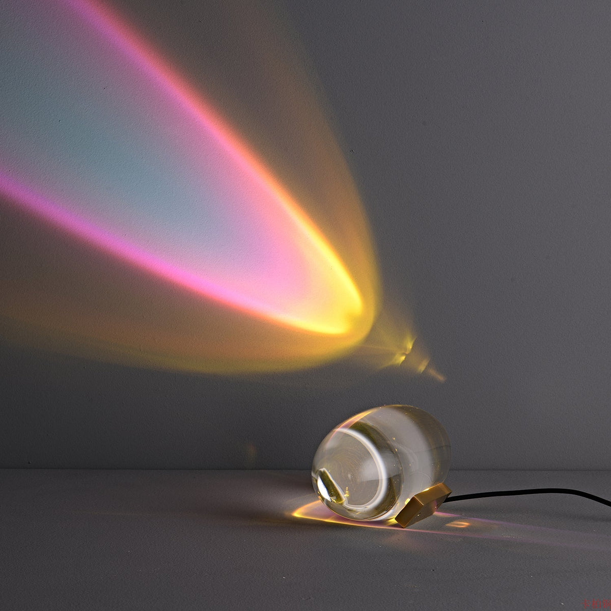 Seren | Crystal Glass Table Lamp with Chrome Base, Compact Plug-In Accent Light for Desk