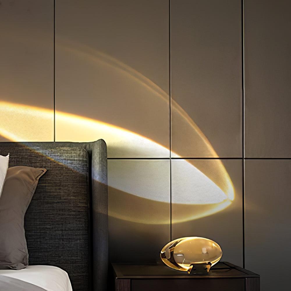 Seren | Crystal Glass Table Lamp with Chrome Base, Compact Plug-In Accent Light for Desk
