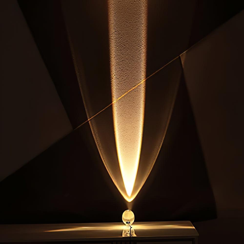 Seren | Crystal Glass Table Lamp with Chrome Base, Compact Plug-In Accent Light for Desk