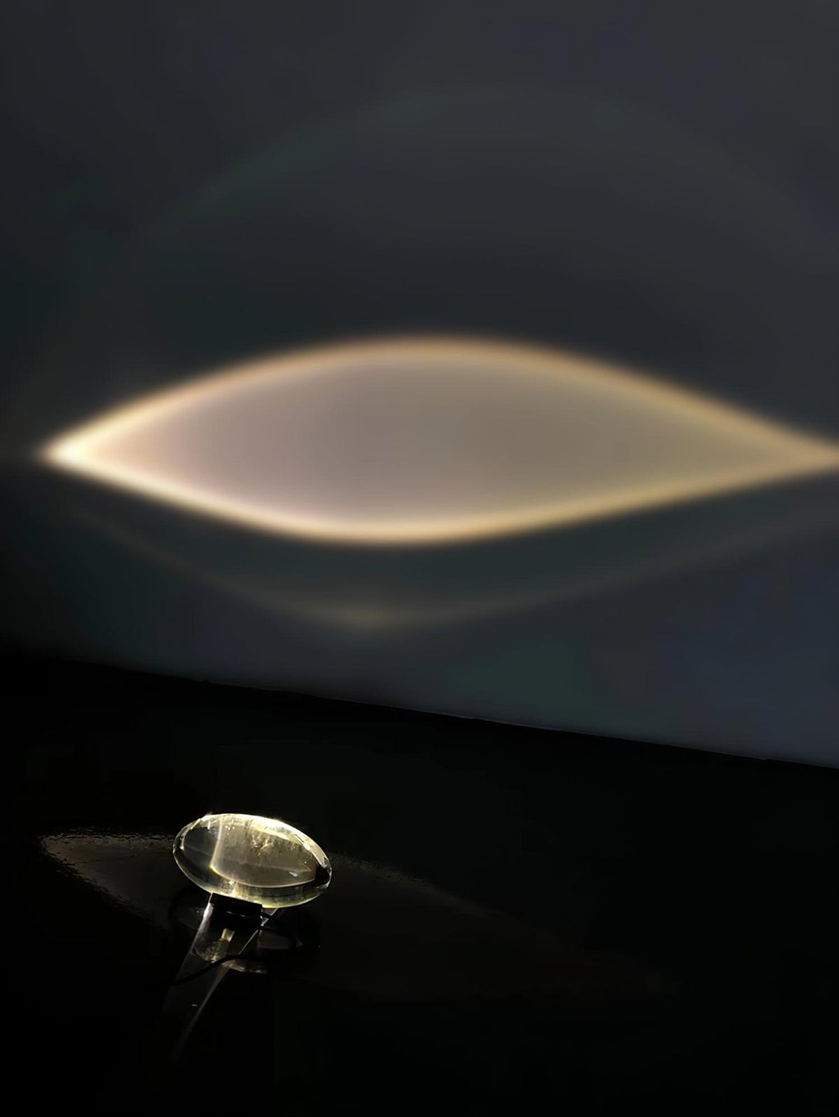 Seren | Crystal Glass Table Lamp with Chrome Base, Compact Plug-In Accent Light for Desk