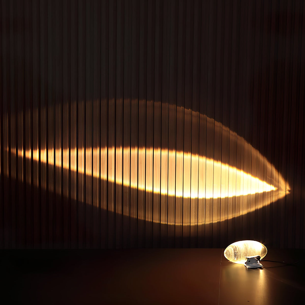 Seren | Crystal Glass Table Lamp with Chrome Base, Compact Plug-In Accent Light for Desk