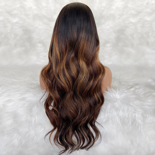 Peluca de cierre Ava Glueless 5x5 HD Lace, cabello humano 100% teñido profesionalmente