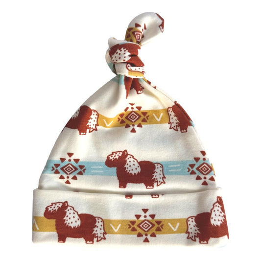 Gorro de algodón orgánico con certificación GOTS - Pony azteca