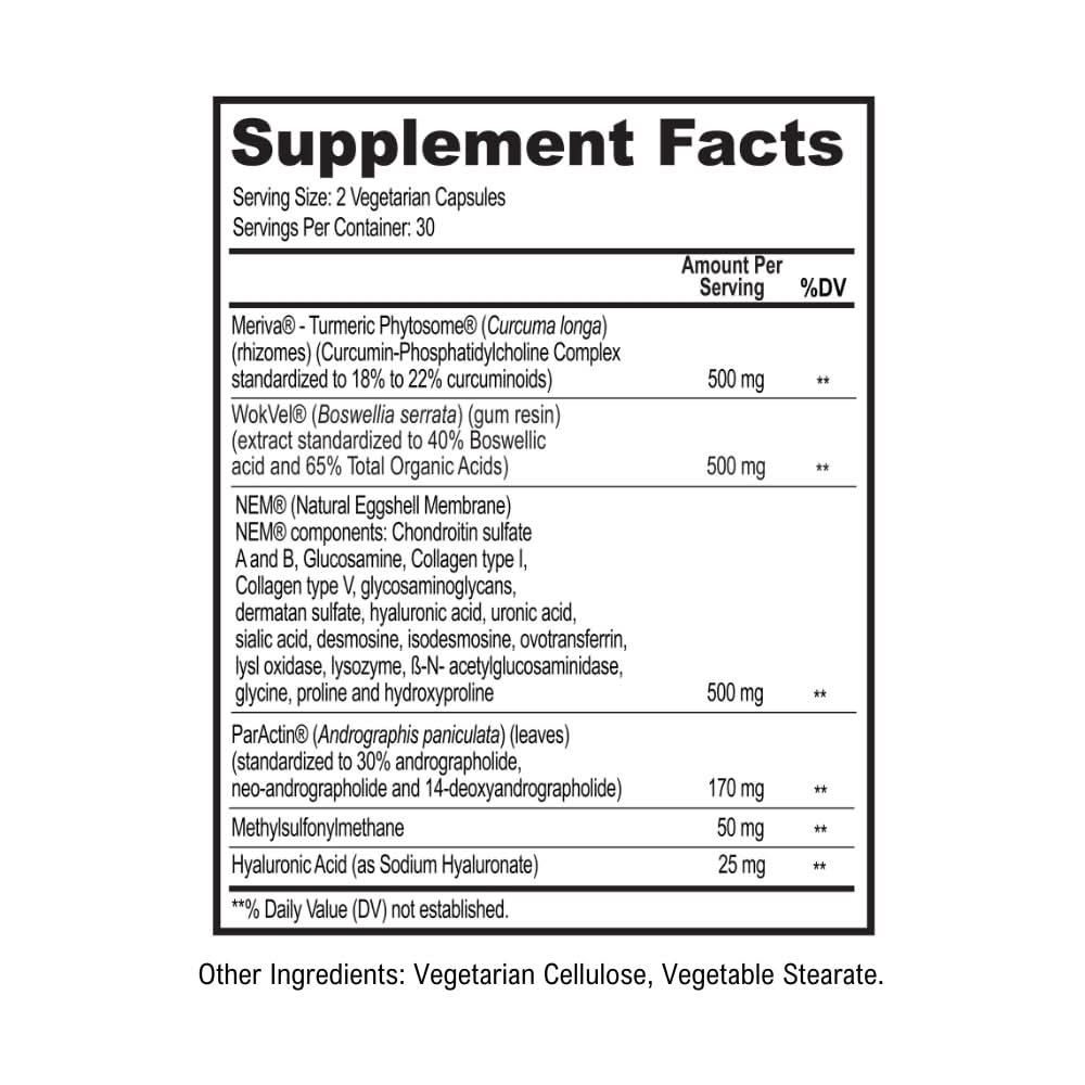 Scimera MD® Zoflexa Joint Support Supplement with Glucosamine, Chondroitin, Boswellia, Turmeric, MSM, for Joint and Cartilage Health, 60 CT