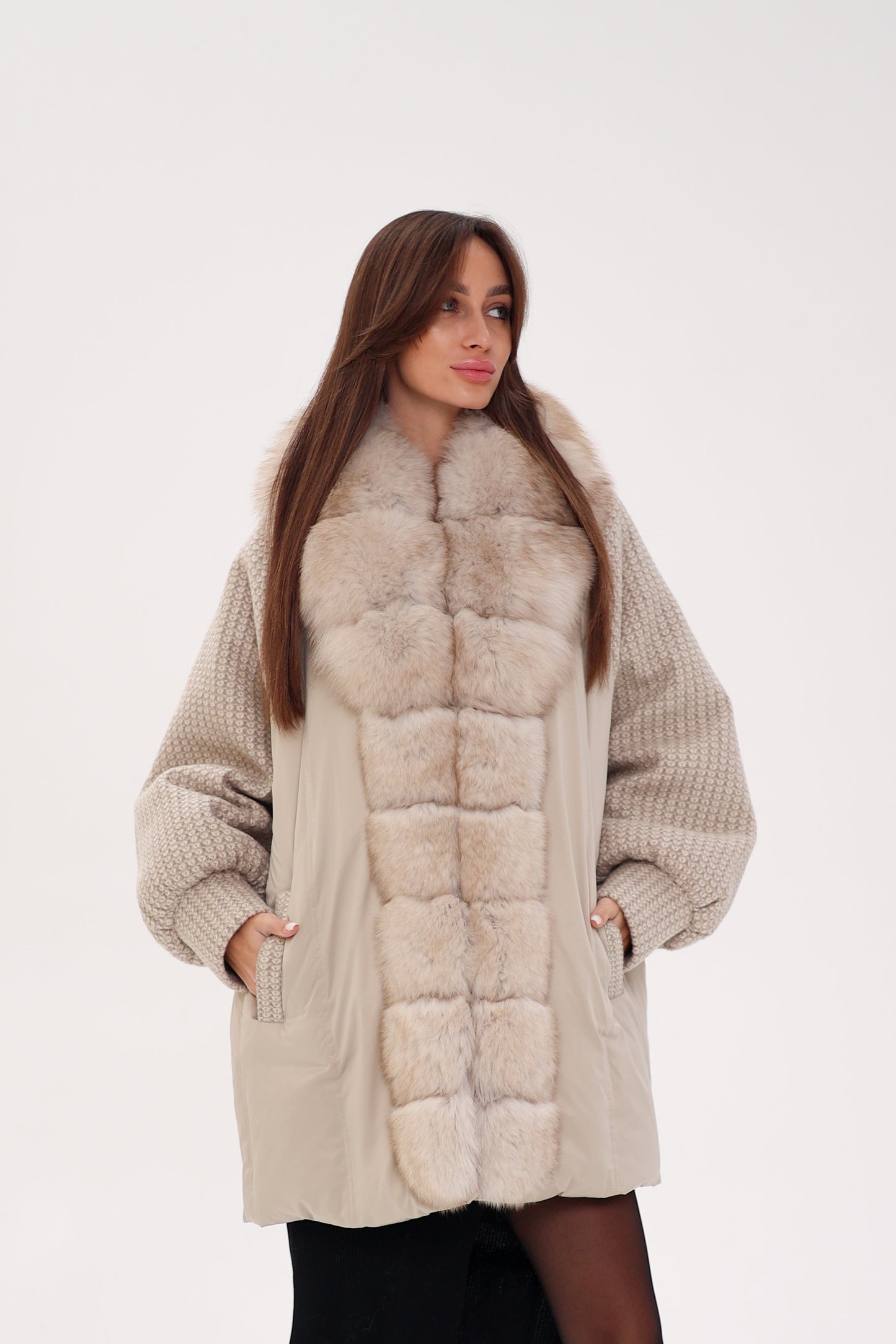 Abrigo de plumón Genuine Polar Fox Boucle