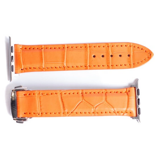 Apple Watch Band, Matte Orange Gator