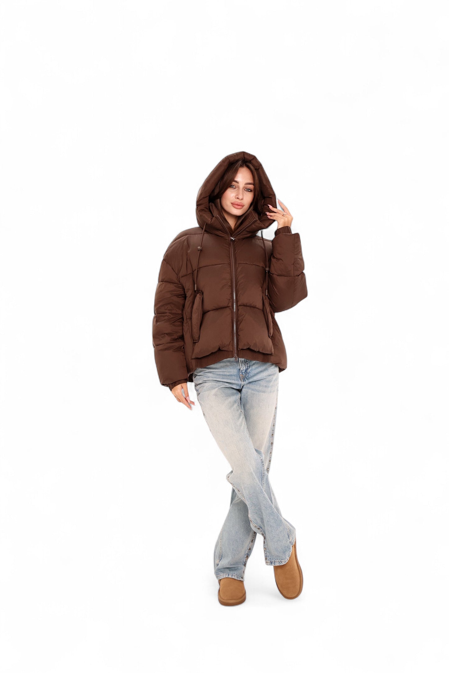 Chaqueta Bio-Down Aislante de Chocolate Oscuro