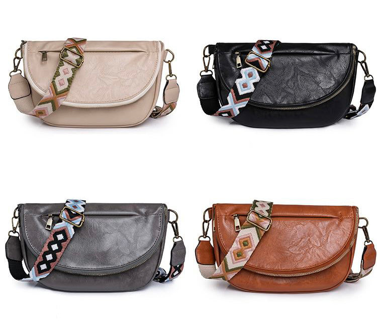 Bolso cruzado de cuero Callie Fold Over