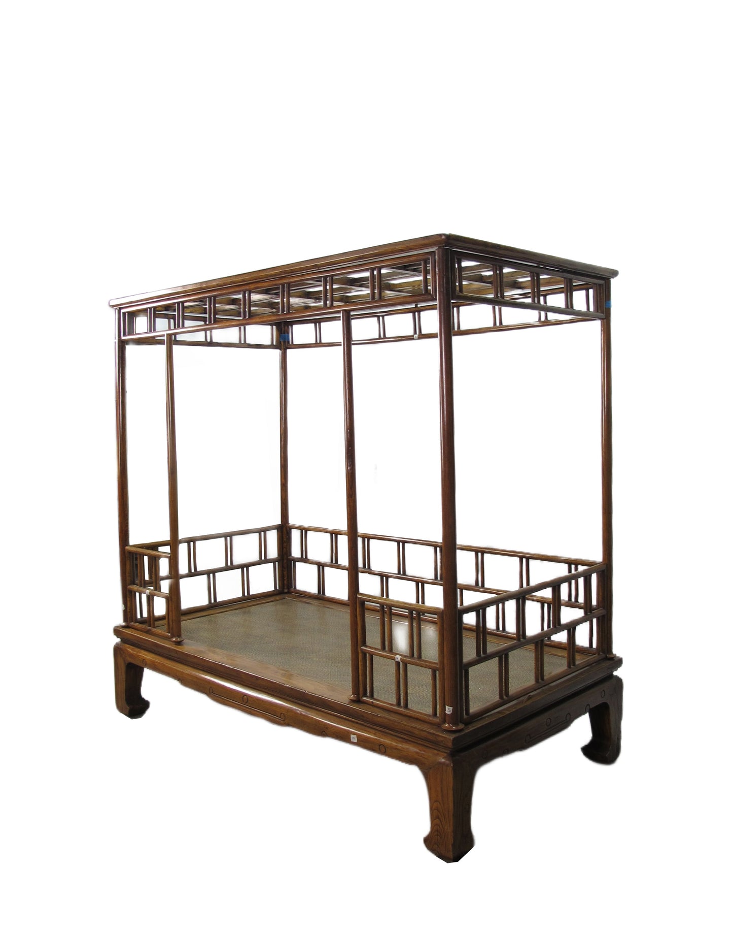 Cama con dosel china antigua