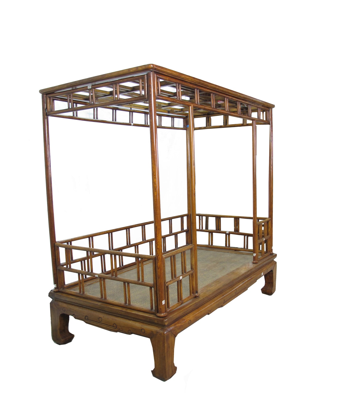 Cama con dosel china antigua