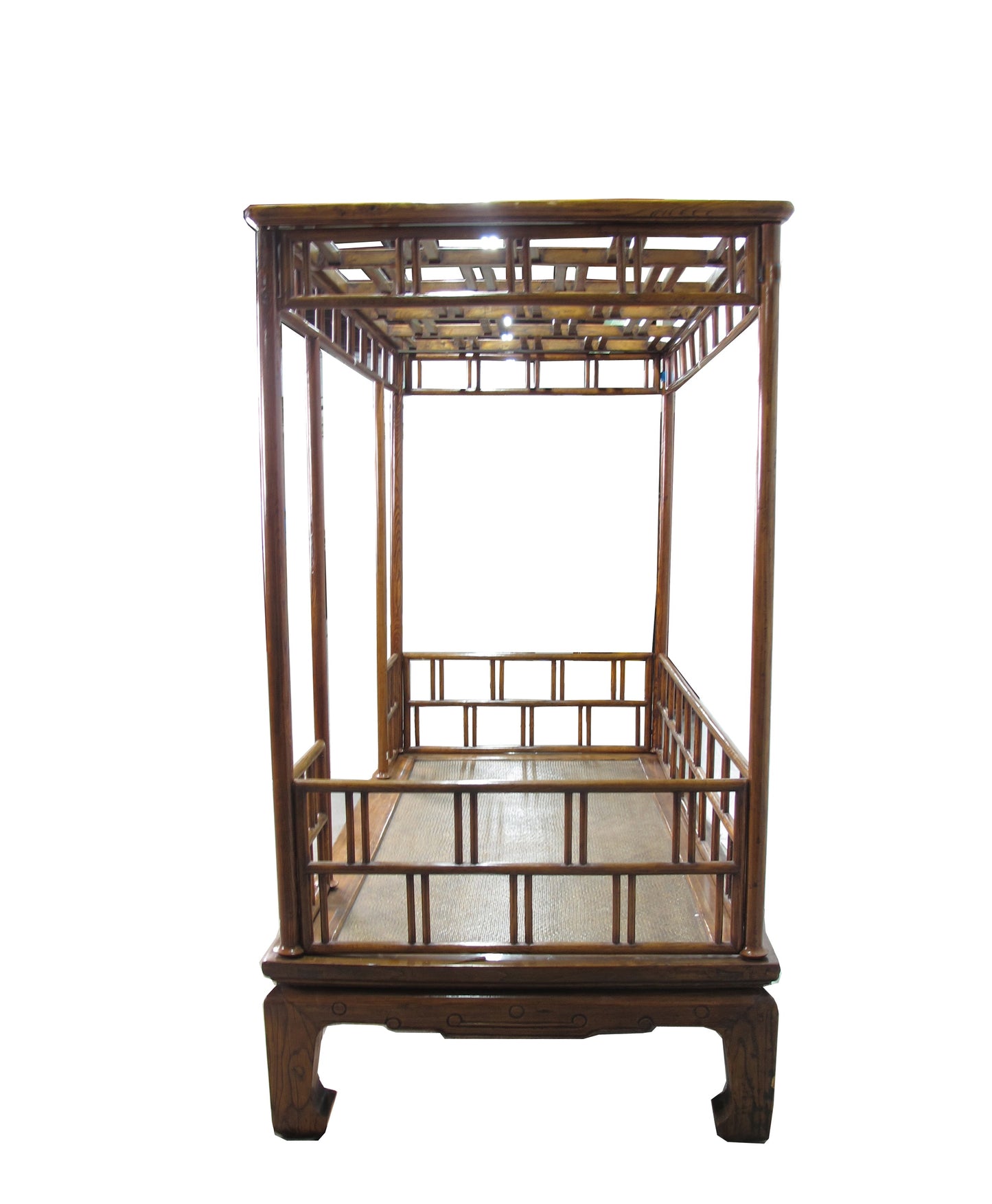 Cama con dosel china antigua