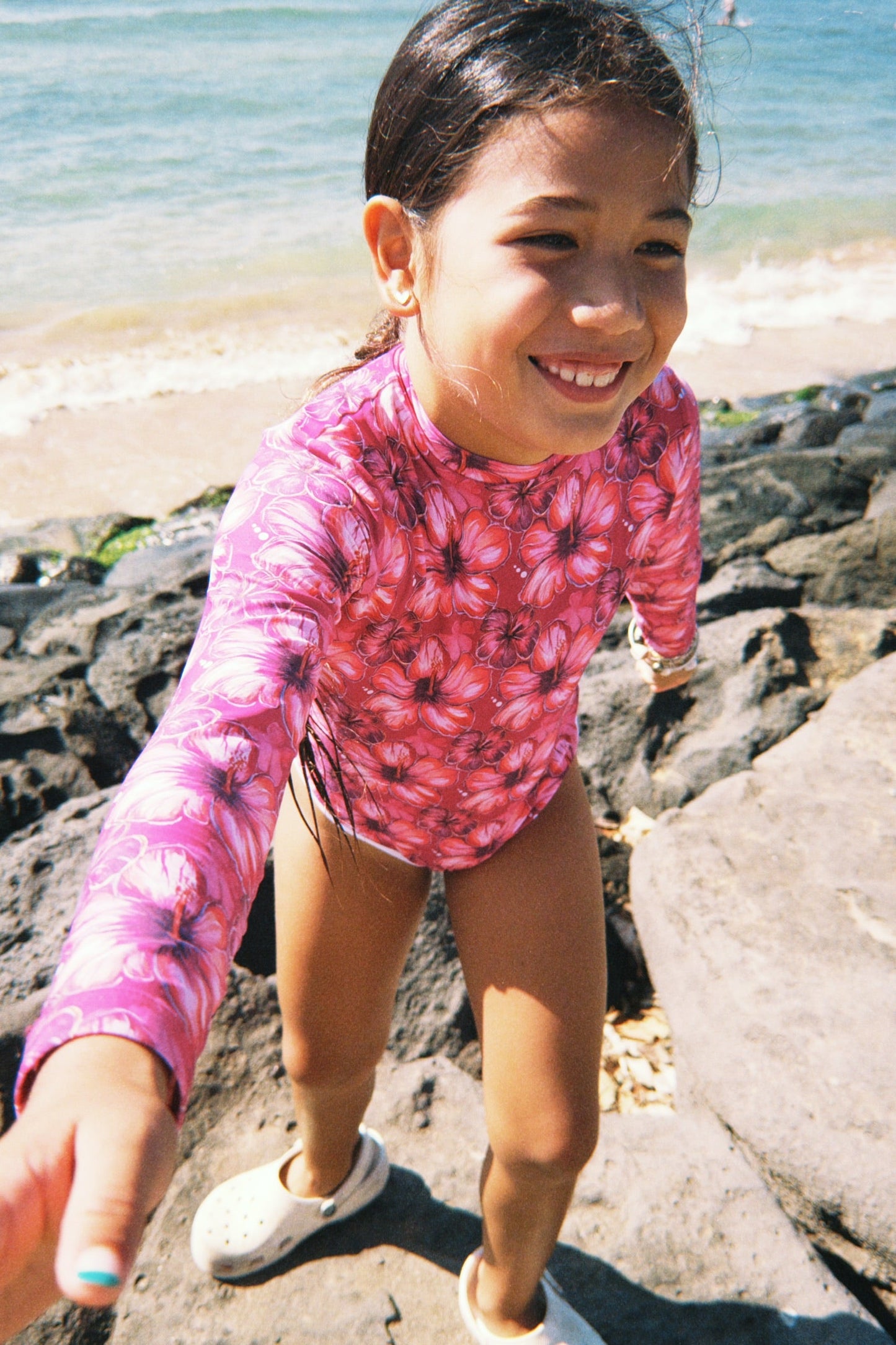 Lola One Piece Kids Swimsuit - Hibiscus Hunny