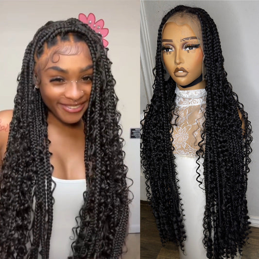Trenzas sueltas boho grandes negras