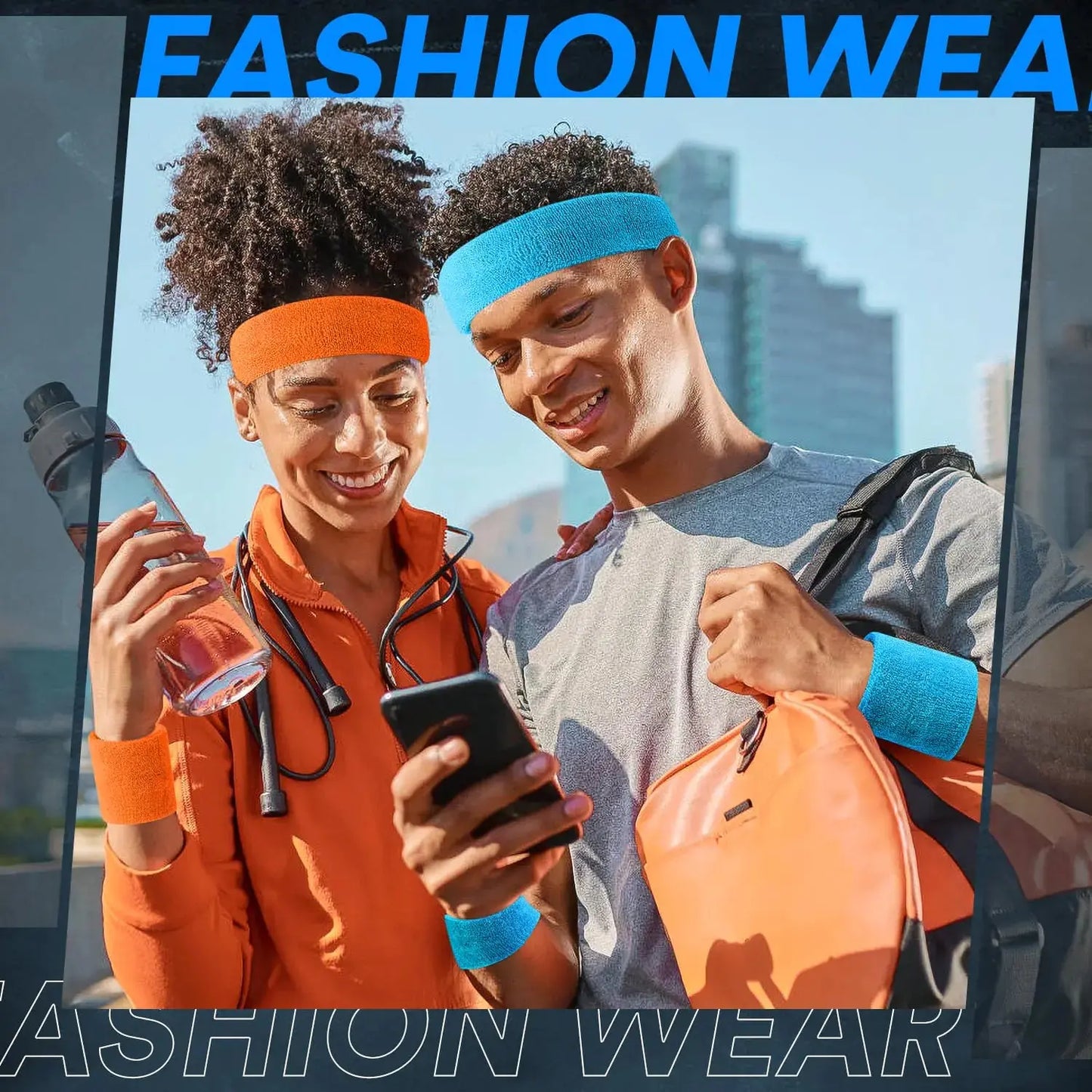 BEACE Sweatbands Sports Headband for Men & Women - Moisture Wicking Athletic Cotton Terry Cloth Sweatband