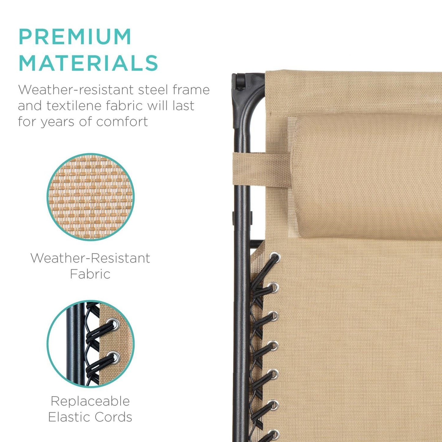 Tumbona reclinable plegable beige de gravedad cero para patio con toldo parasol