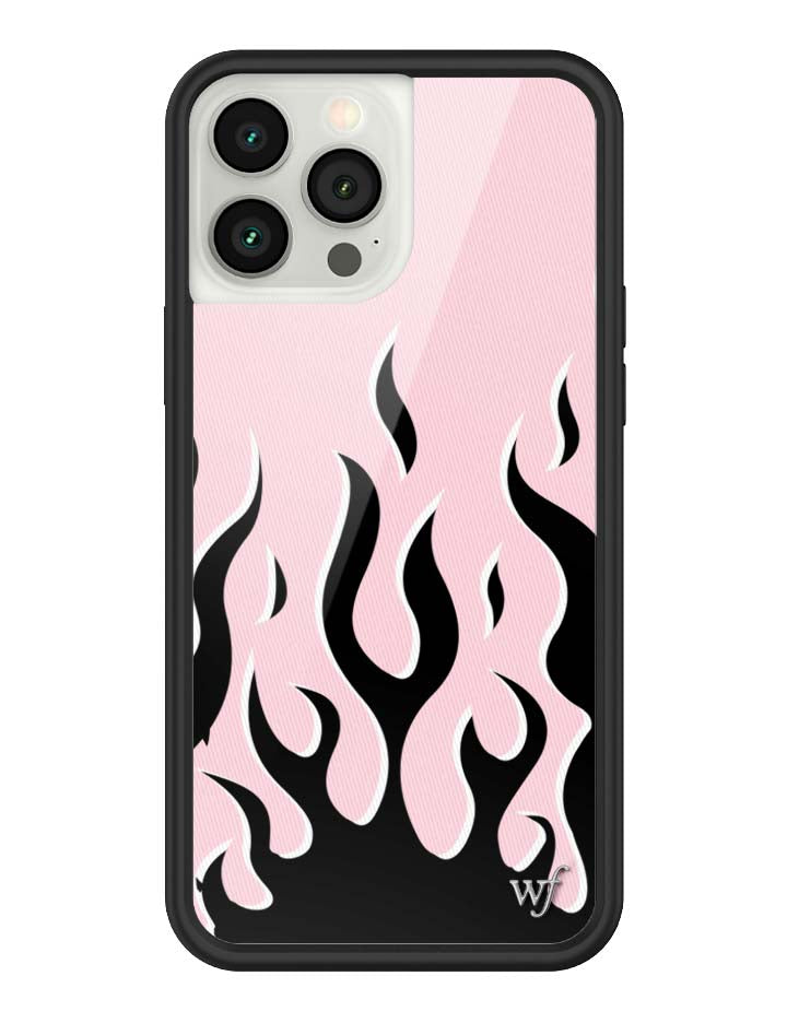 Flames | Pink & Black iPhone Case
