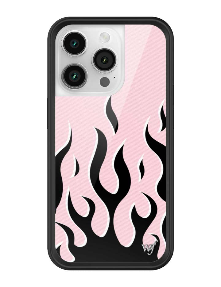 Flames | Pink & Black iPhone Case