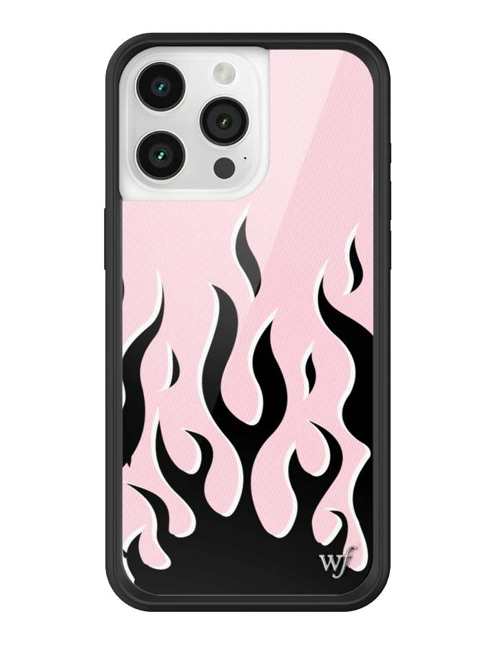 Flames | Pink & Black iPhone Case