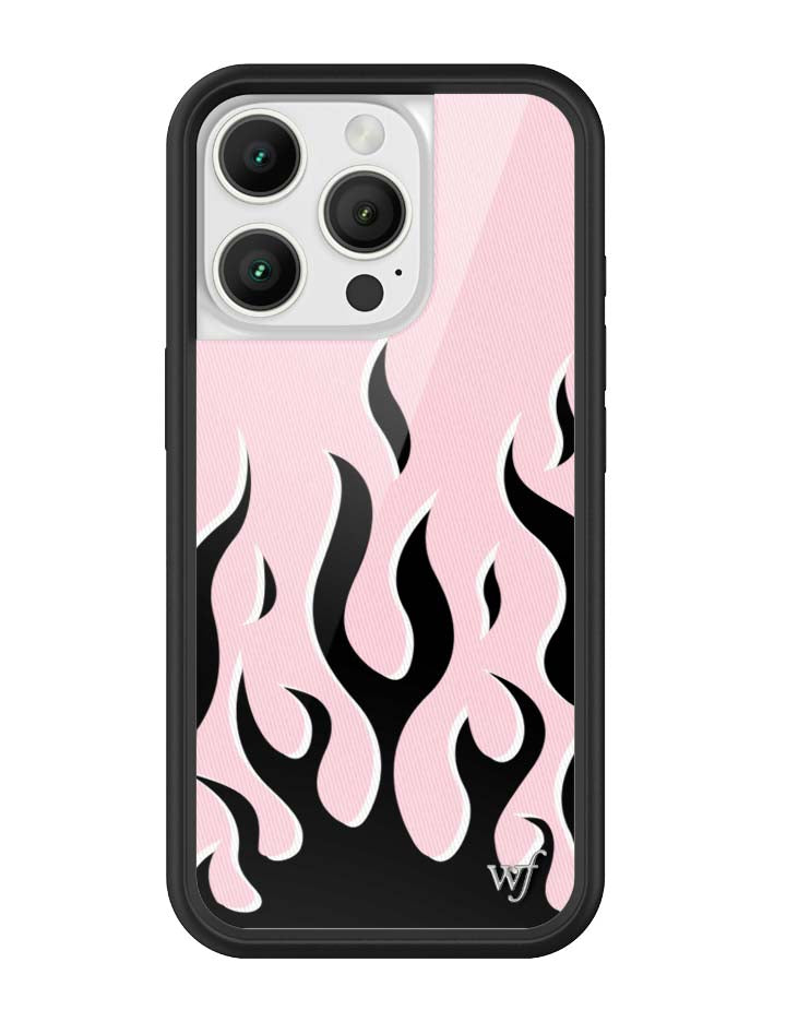 Flames | Pink & Black iPhone Case