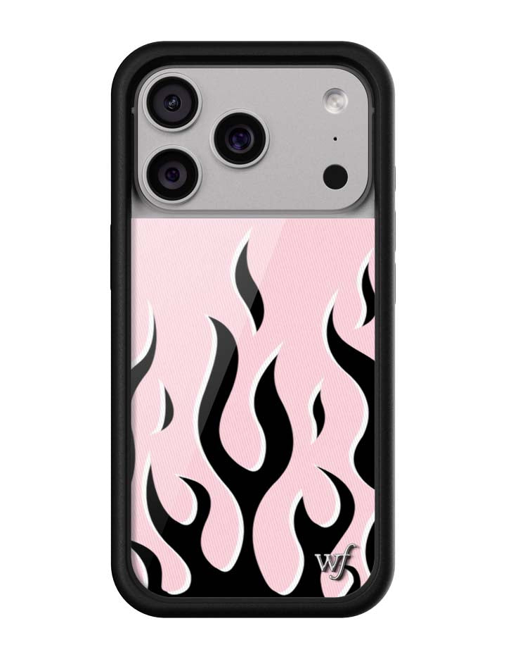 Flames | Pink & Black iPhone Case