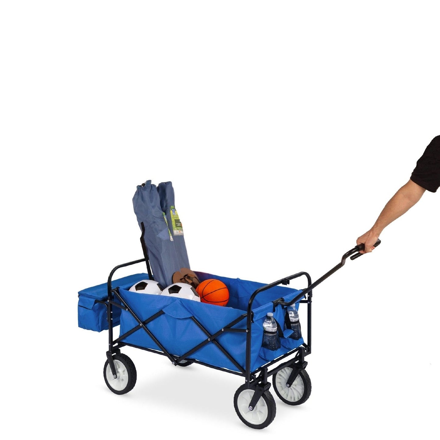 Carro Plegable Multiusos para Interiores/Exteriores con Toldo - Azul