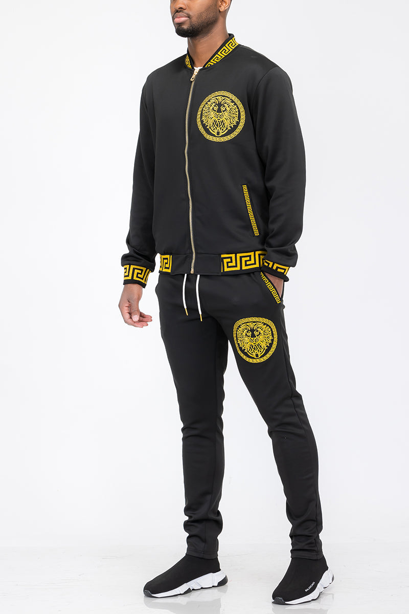 Conjunto deportivo de cabeza de león para hombre