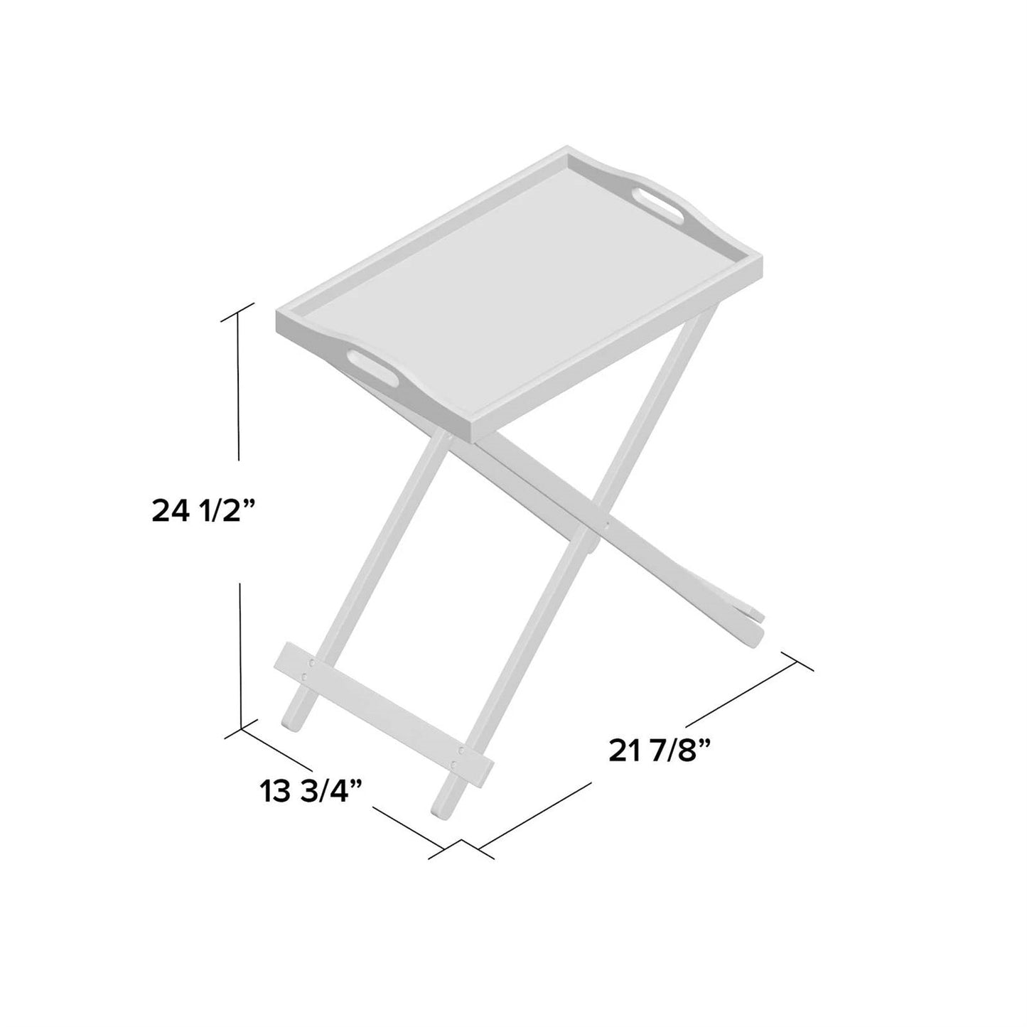 Mesa auxiliar/bandeja plegable para TV en acabado de madera negra