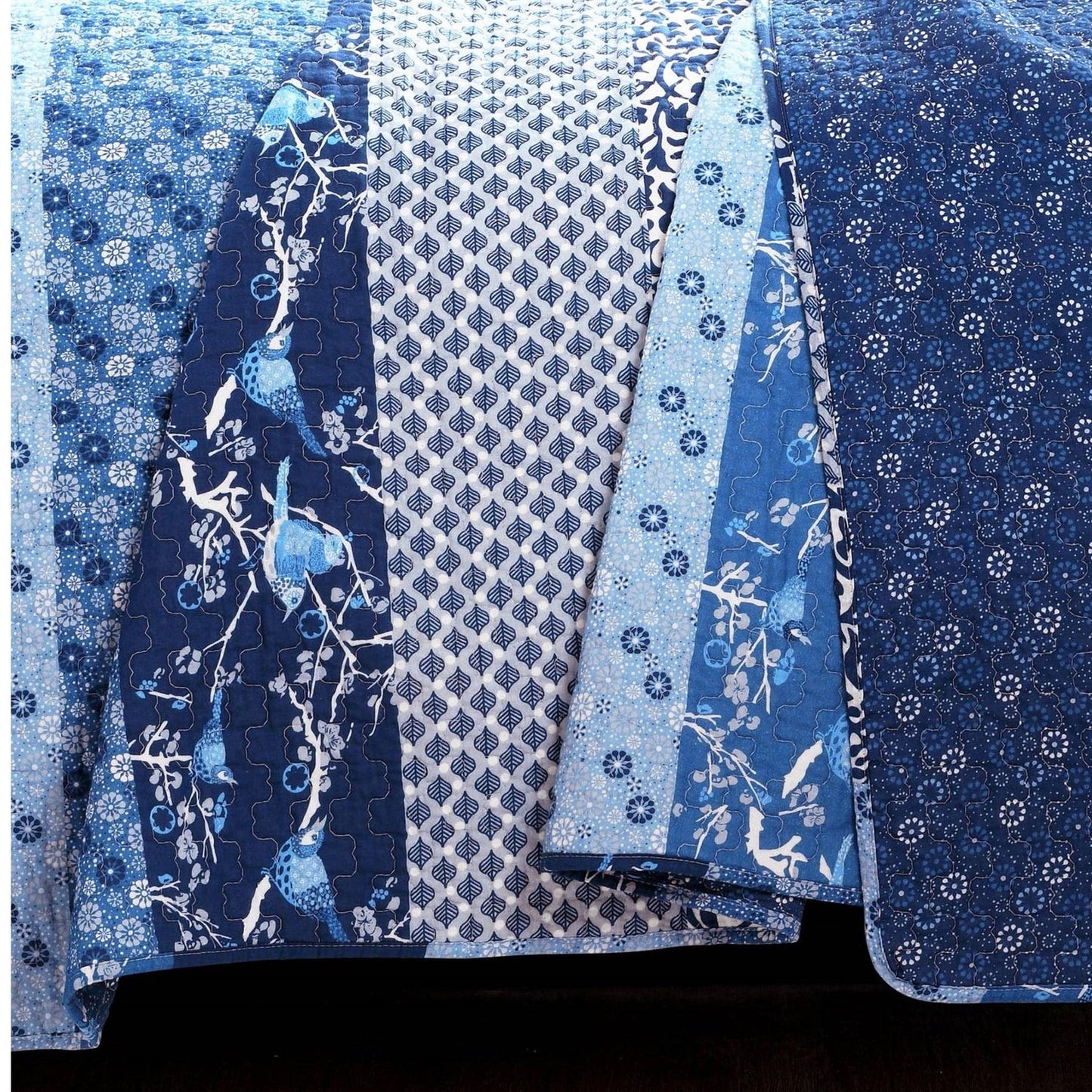 Juego de edredón liviano reversible King Size Blues Boho