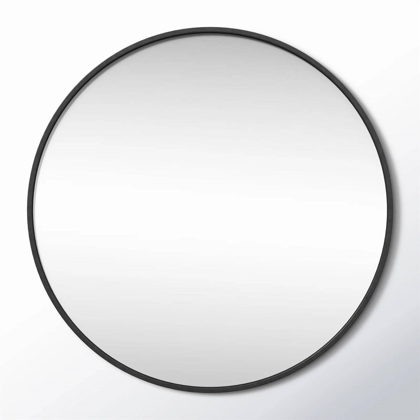 Espejo de pared redondo negro de 21 pulgadas - Espejo decorativo para sala, dormitorio y baño
