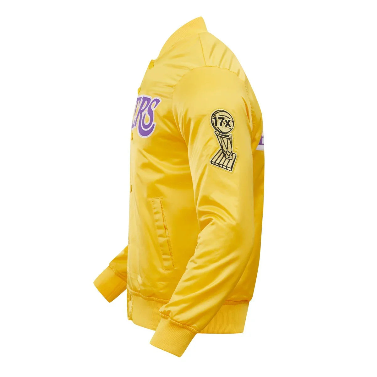 Chaqueta de satén Pro Standard LA Lakers Big Logo - Dorada
