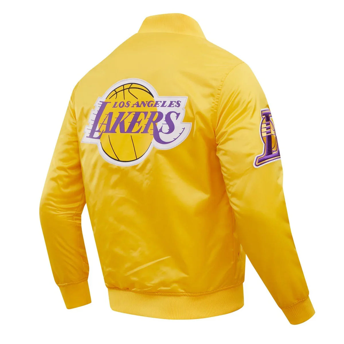 Chaqueta de satén Pro Standard LA Lakers Big Logo - Dorada