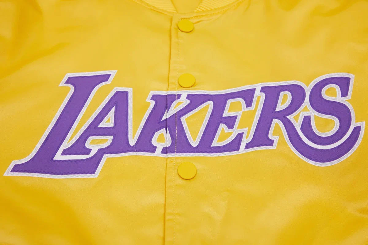 Chaqueta de satén Pro Standard LA Lakers Big Logo - Dorada