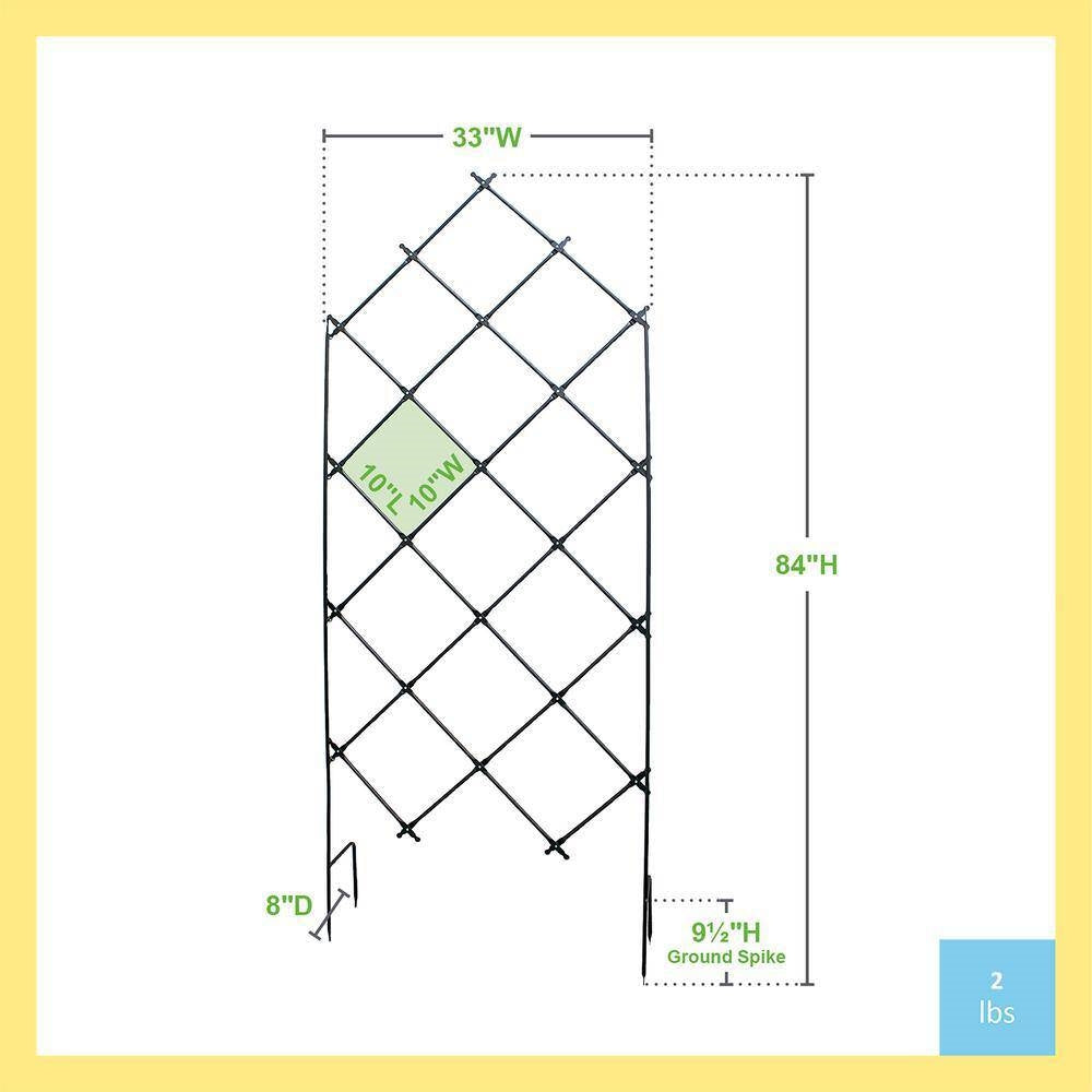 Celosía de jardín de enrejado de hierro forjado de 2.13 m de altura para exteriores